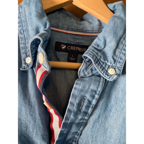 NWOT Cremieux Men’s Denim Shirt. Size Large - Picture 2 of 2